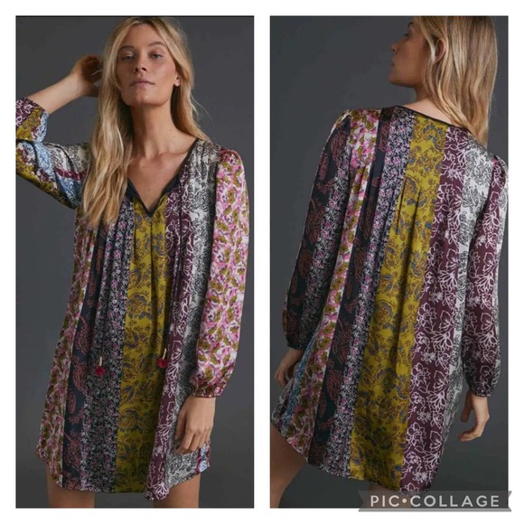 Anthropologie Dresses & Skirts - Anthropologie Daniel Rainn Adela Tunic Patchwork Dress XS NWT